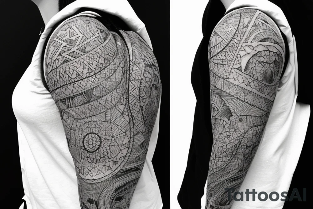 Hiking backpack with straps tattoo idea