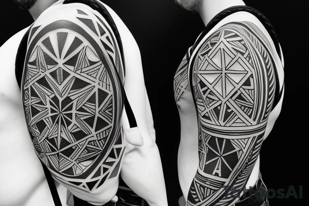 Hiking backpack with straps tattoo idea