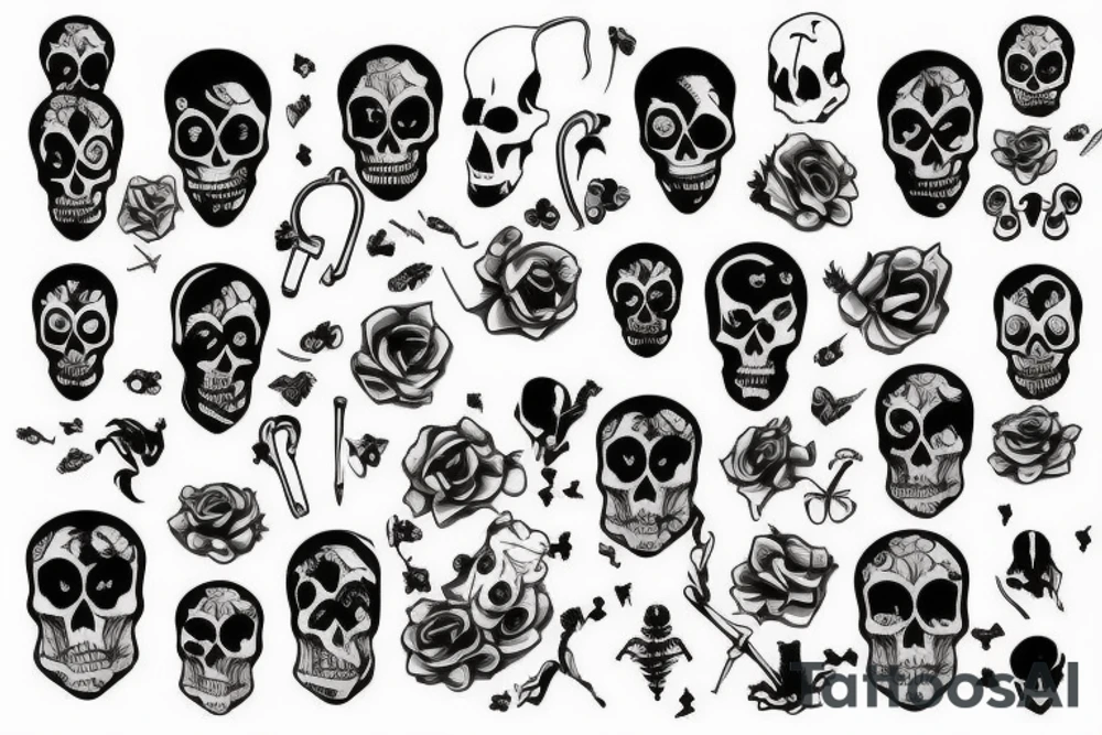skeleton tattoo idea