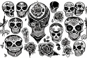 skeleton only one tattoo idea