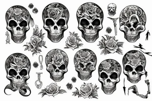 skeleton only one tattoo idea