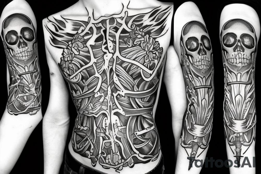 skeleton only one tattoo idea