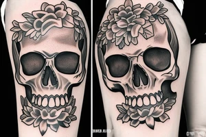 skeleton only one tattoo idea