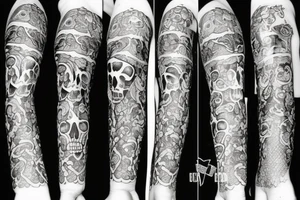 skeleton only one tattoo idea