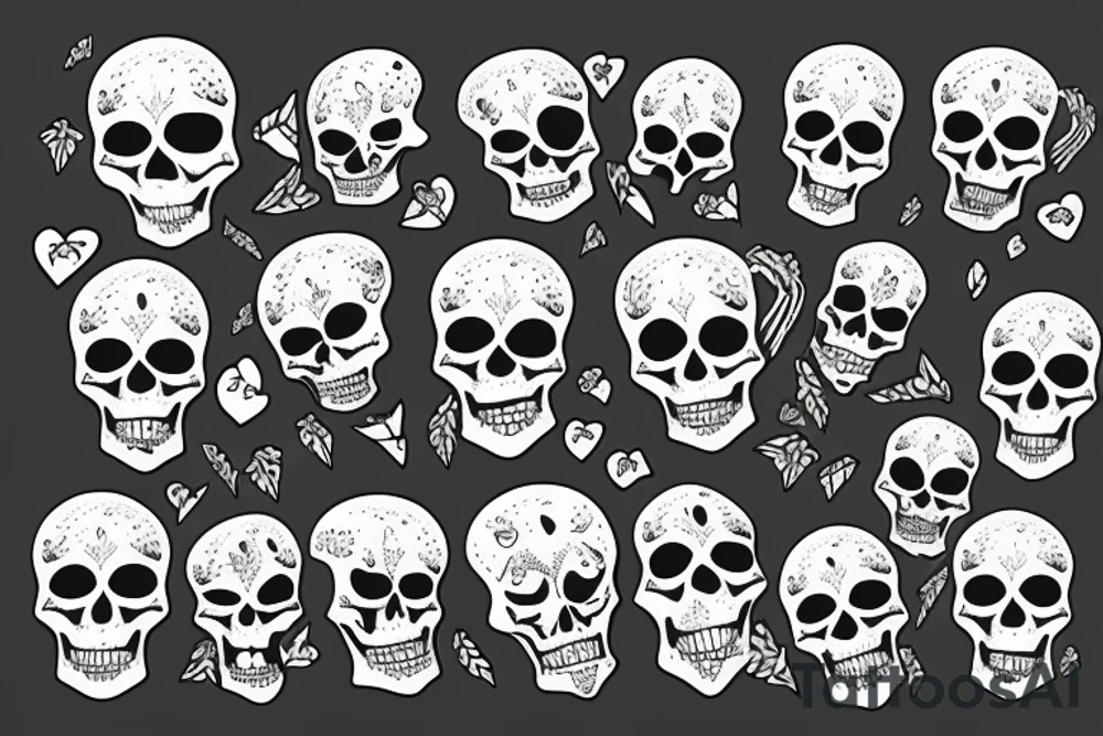 skeleton only one tattoo idea