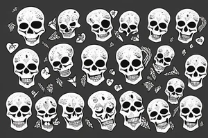 skeleton only one tattoo idea