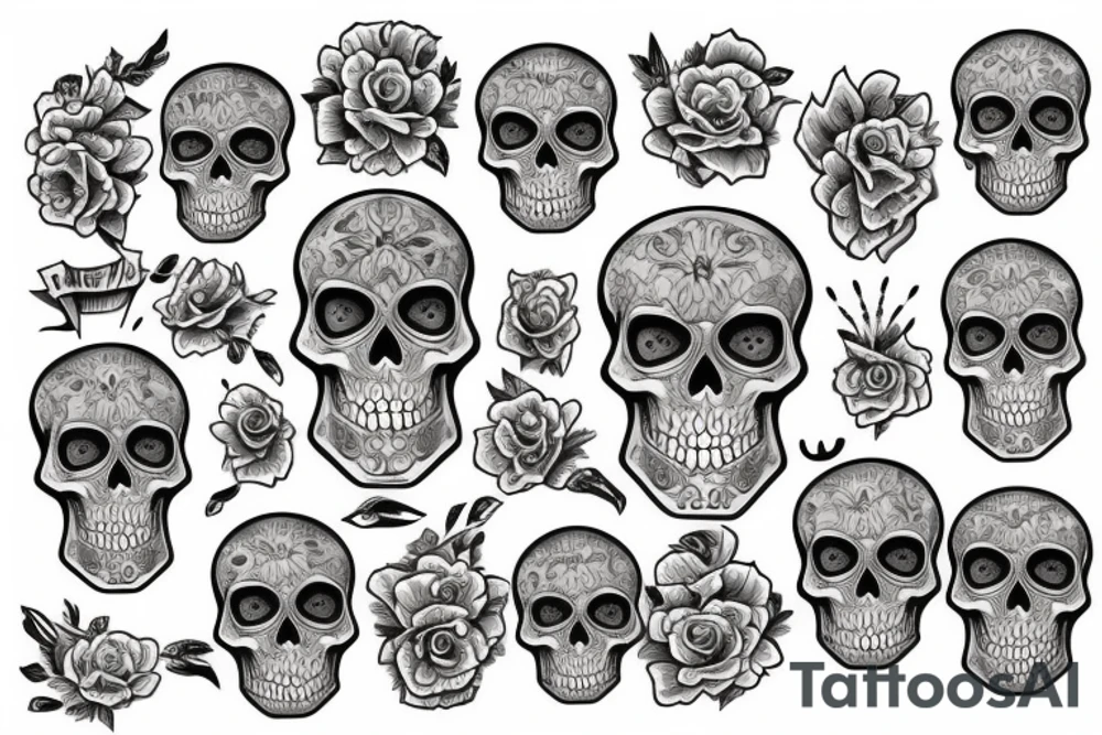 skeleton only one tattoo idea