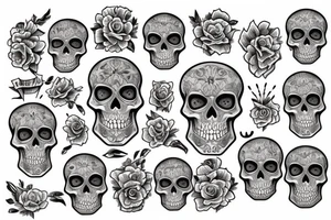 skeleton only one tattoo idea