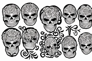 skeleton only one tattoo idea