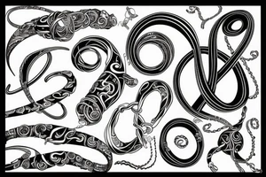 infinity symbol made of ribbon tattoo idea