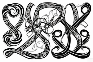 infinity symbol made of ribbon tattoo idea