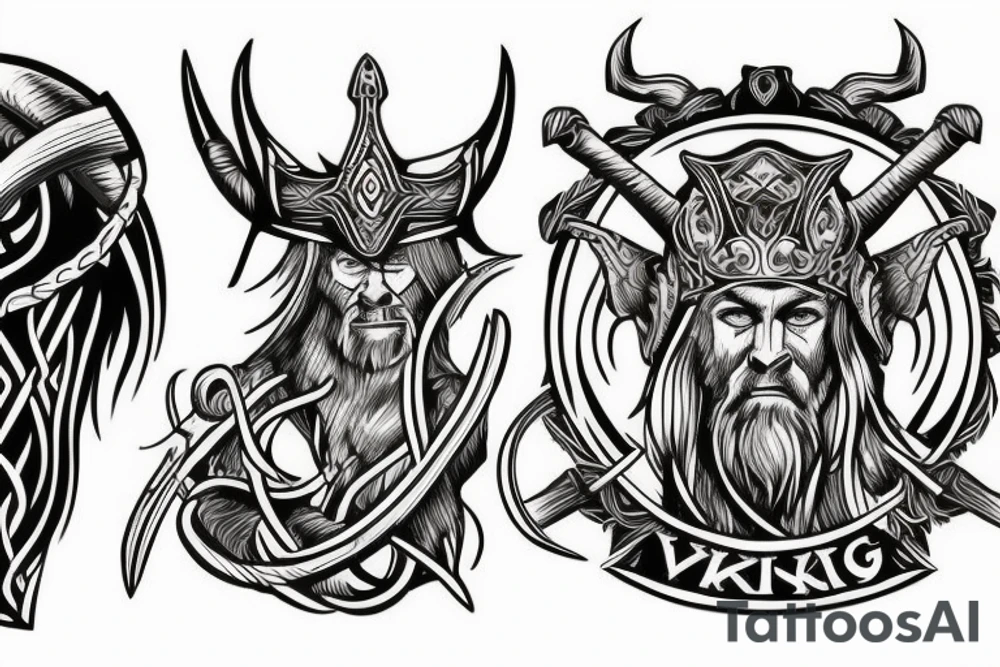 viking conquering the beast tattoo idea
