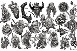 viking conquering the beast tattoo idea