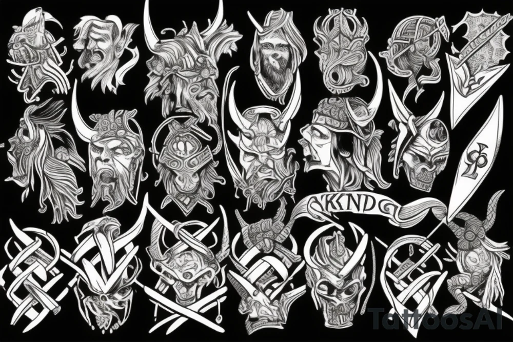 viking conquering the beast tattoo idea