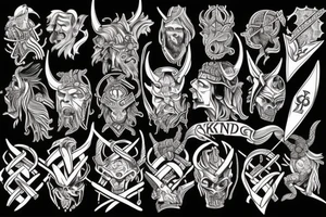 viking conquering the beast tattoo idea