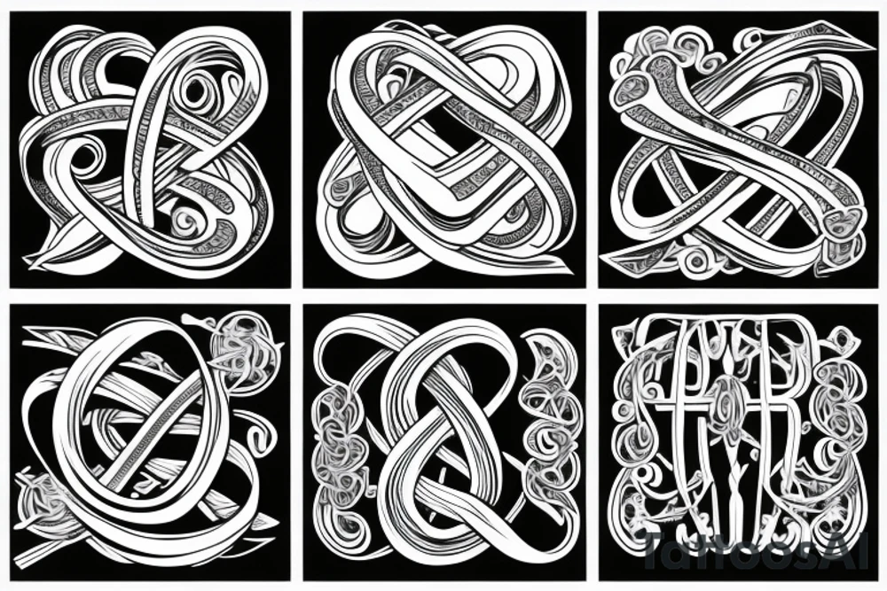 ribbon style infinity symbol tattoo idea