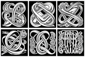 ribbon style infinity symbol tattoo idea