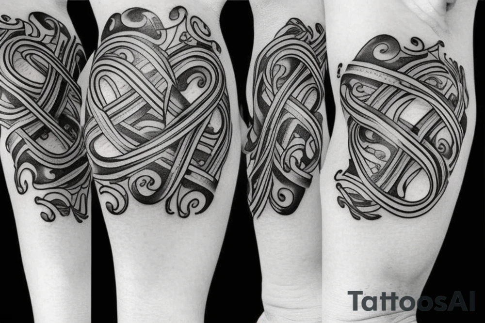 ribbon style infinity symbol tattoo idea