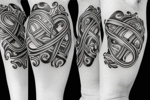ribbon style infinity symbol tattoo idea