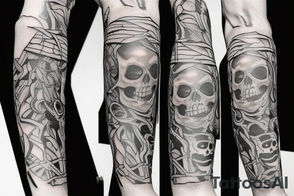skeleton on the human body tattoo idea