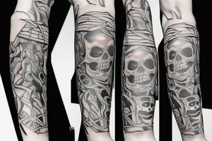 skeleton on the human body tattoo idea