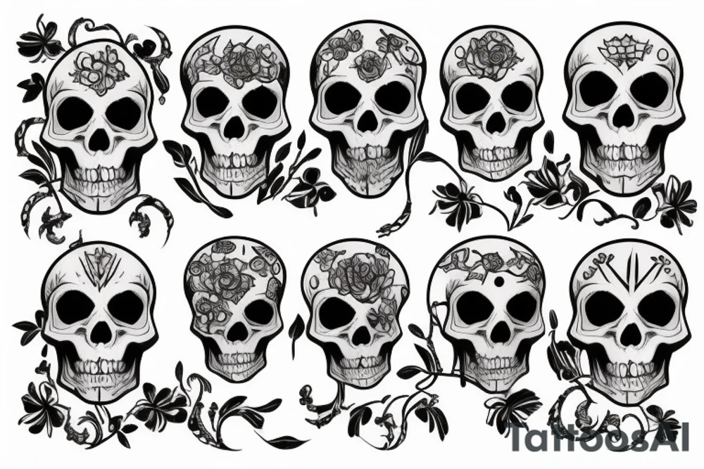 skeleton on the human body tattoo idea
