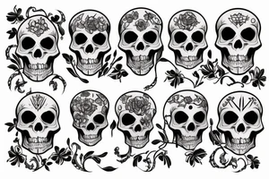 skeleton on the human body tattoo idea
