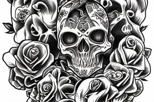 skeleton on the human body tattoo idea