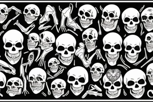 skeleton on the human body tattoo idea