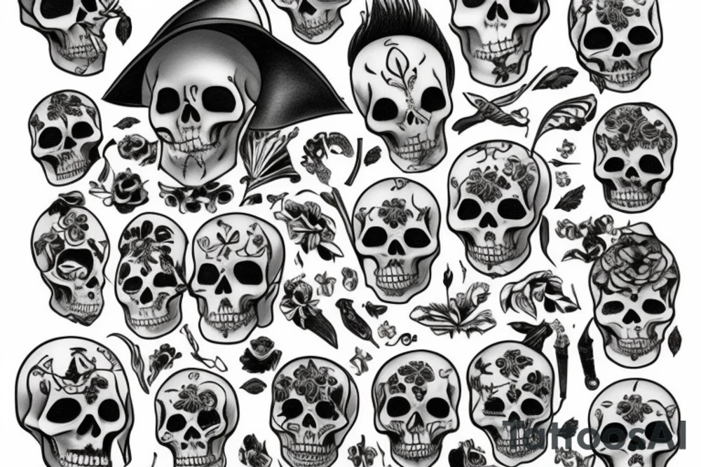 skeleton on the human body tattoo idea
