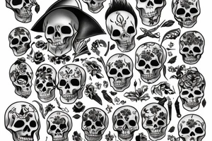 skeleton on the human body tattoo idea
