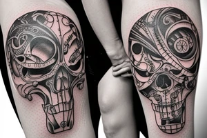 stitches wrapped around my calf so it looks like it was reattached tattoo idea