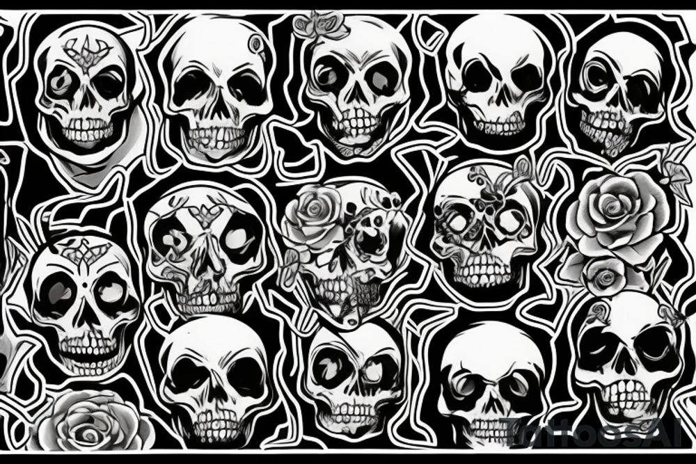 skeleton tattoo sketch tattoo idea