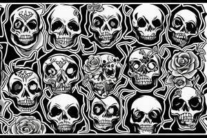 skeleton tattoo sketch tattoo idea