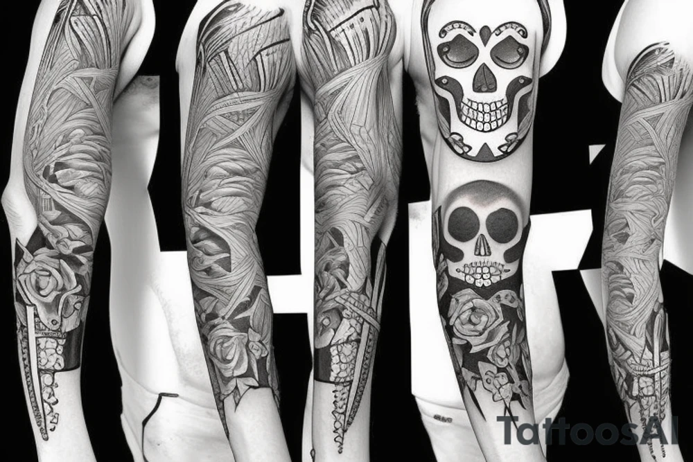 skeleton tattoo sketch tattoo idea