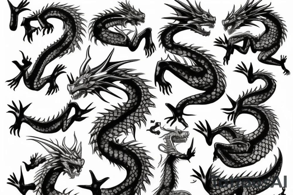 fire-breathing dragon tattoo idea