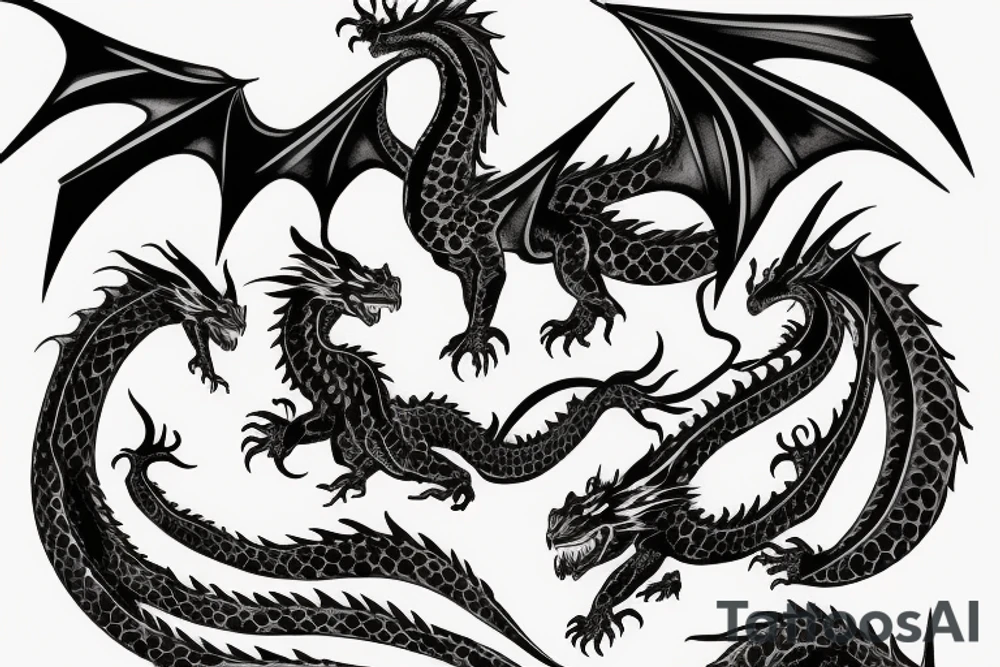 fire-breathing dragon tattoo idea