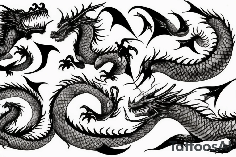fire-breathing dragon tattoo idea