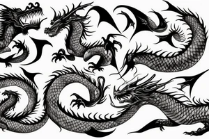 fire-breathing dragon tattoo idea