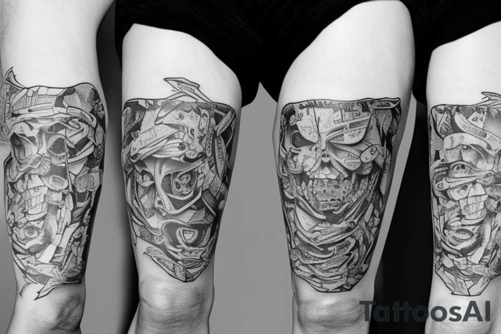 staples wrapped around my calf so it looks like it was reattached tattoo idea