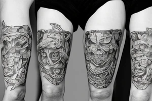 staples wrapped around my calf so it looks like it was reattached tattoo idea