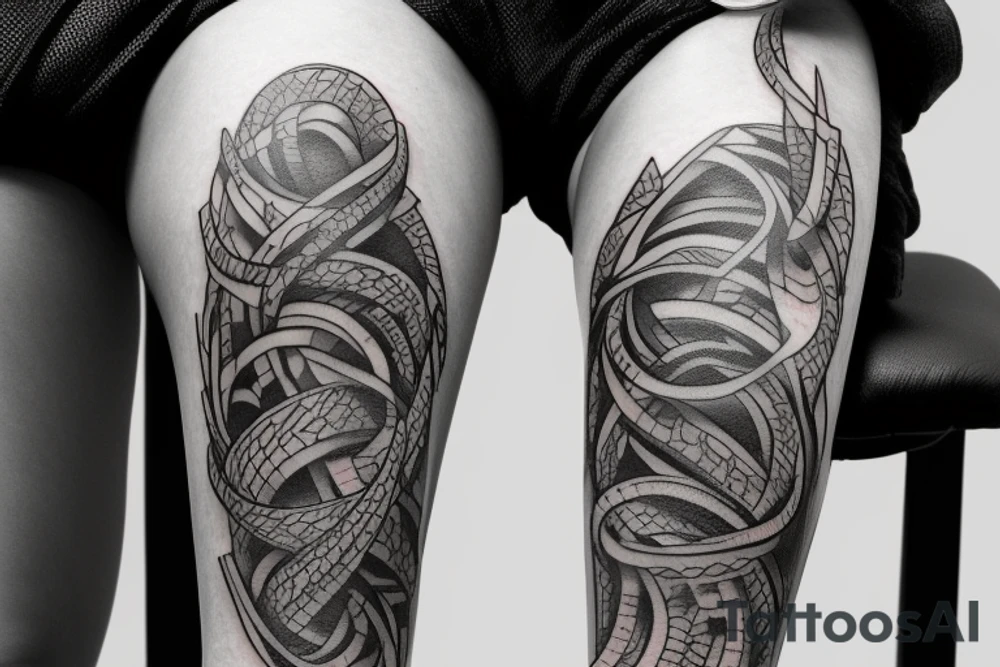 staples wrapped around my calf so it looks like it was reattached tattoo idea