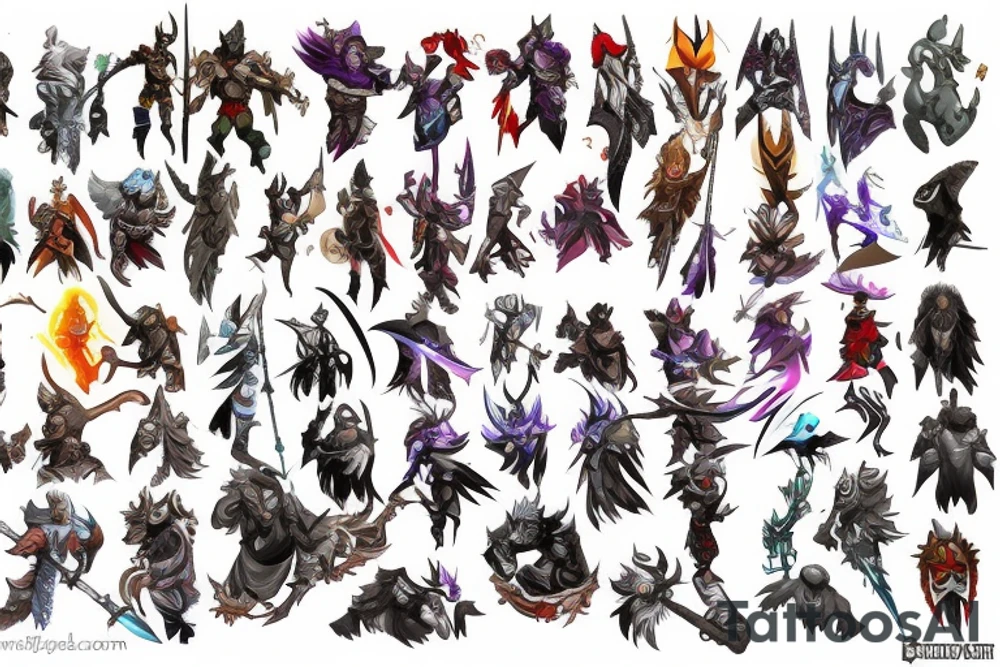 dota 2 heroes tattoo idea