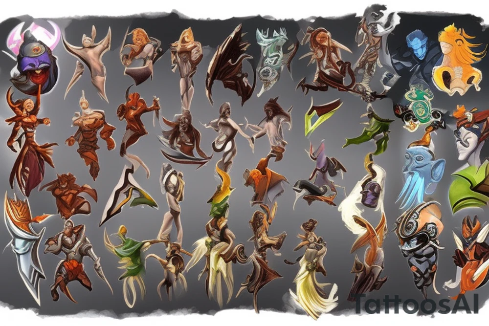 dota 2 heroes tattoo idea