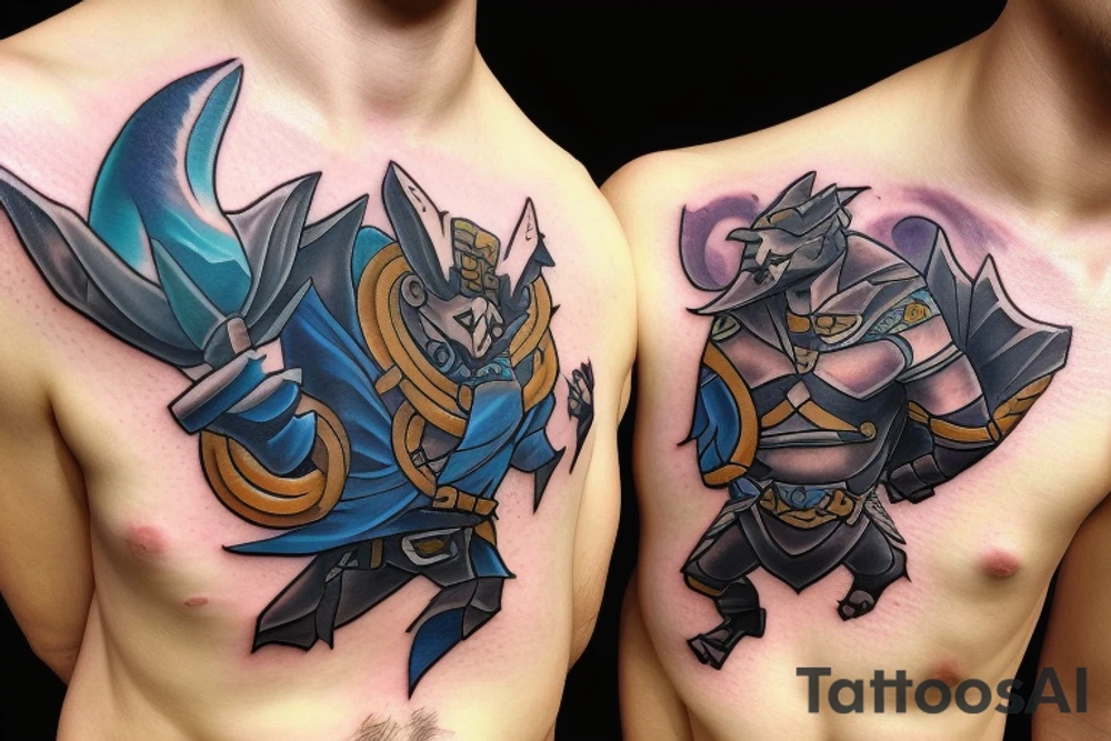 dota 2 hero mountains tattoo idea