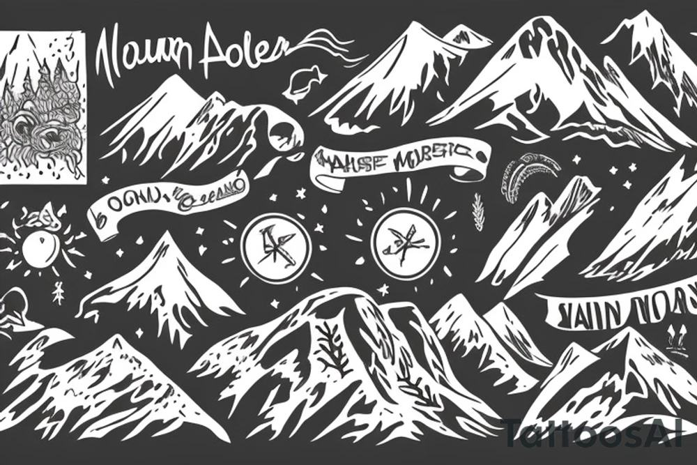 mountains tattoo idea