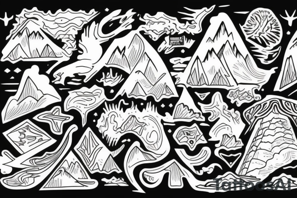mountains tattoo idea