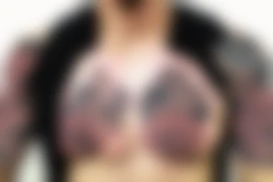 mountains on the chest tattoo idea