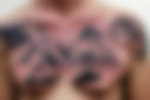 mountains on the chest tattoo idea