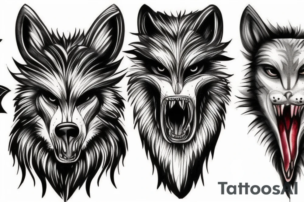 human werewolf tattoo idea